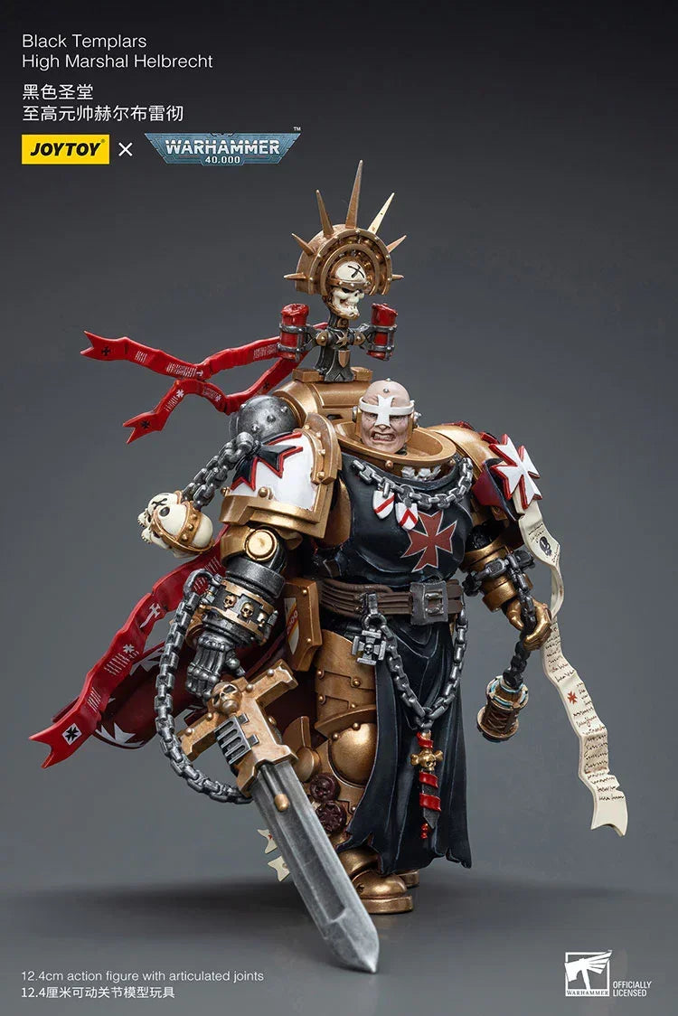 Joy Toy Warhammer 40K Black Templars High Marshal Helbrecht 1/18 Action Figure - A-Z Toy Hobby