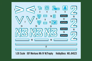 Hobby Boss 84523 IDF Merkava Mk IV with Trophy 1/35 Model Kit - A-Z Toy Hobby