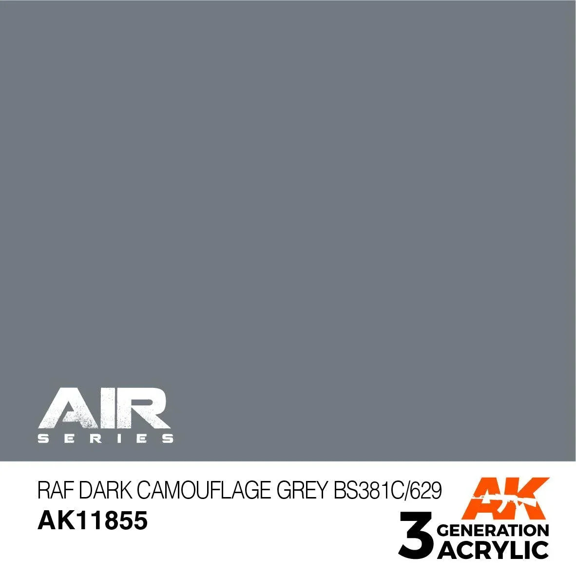 AK Interactive AK11855 3G Air RAF Dark Camouflage Grey BS381C/629 Paint 17ml - A-Z Toy Hobby