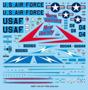 Trumpeter 02891 US F-106A Delta Dart 1/48 Model Kit - A-Z Toy Hobby