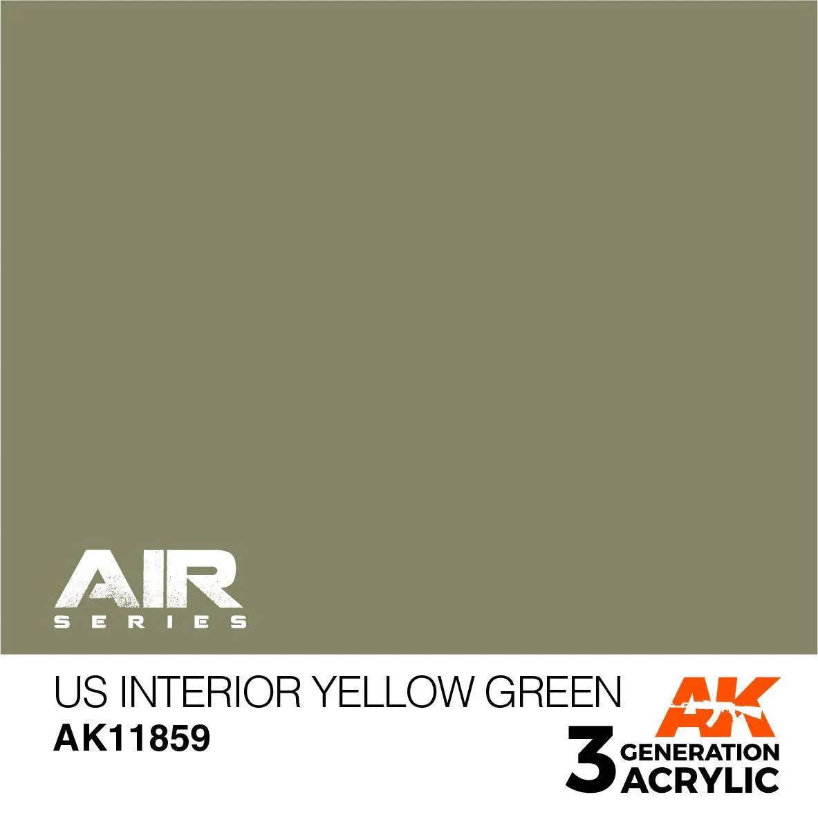 AK Interactive AK11859 3G Air US Interior Yellow Green Paint 17ml - A-Z Toy Hobby