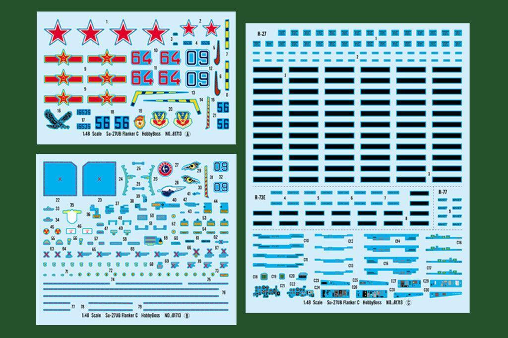 Hobby Boss 81713 Su-27UB Flanker C 1/48 Model Kit - A-Z Toy Hobby