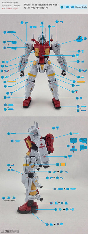 Delpi Water Decal For HGGQX Gelgoog Bocata's or Sugai's - A-Z Toy Hobby