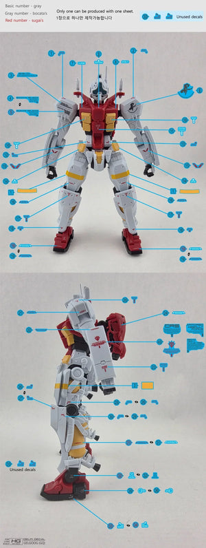 Delpi Water Decal For HGGQX Gelgoog Bocata's or Sugai's - A-Z Toy Hobby