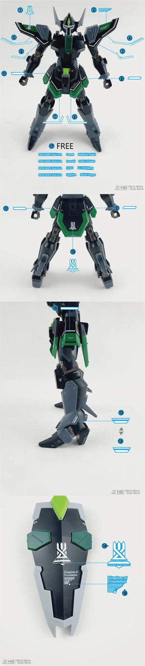 Delpi Water Decal For HG Black Knight Rud-Ro.A - A-Z Toy Hobby