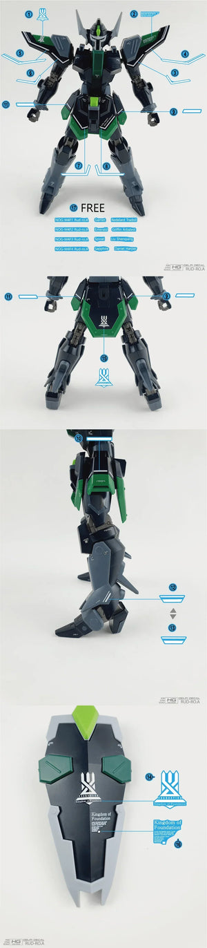Delpi Water Decal For HG Black Knight Rud-Ro.A - A-Z Toy Hobby