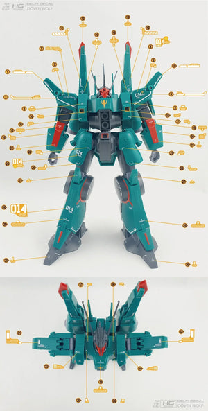 Delpi Water Decal For HG Doven Wolf ZZ Ver. - A-Z Toy Hobby