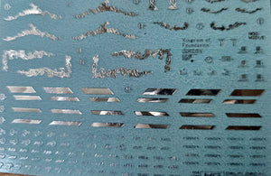 Delpi Silver Holo Water Decal For HG Black Knight Cal-re.A - A-Z Toy Hobby