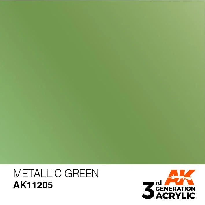 AK Interactive AK11205 3G Metallic Green Acrylic Paint 17ml - A-Z Toy Hobby