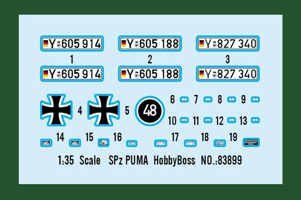 Hobby Boss 83899 SPz Puma 1/35 Model Kit - A-Z Toy Hobby