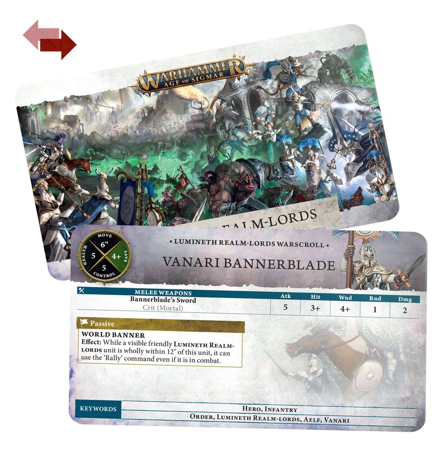 Warhammer Age of Sigmar Warscroll Cards: Lumineth Realm-Lords 87-03