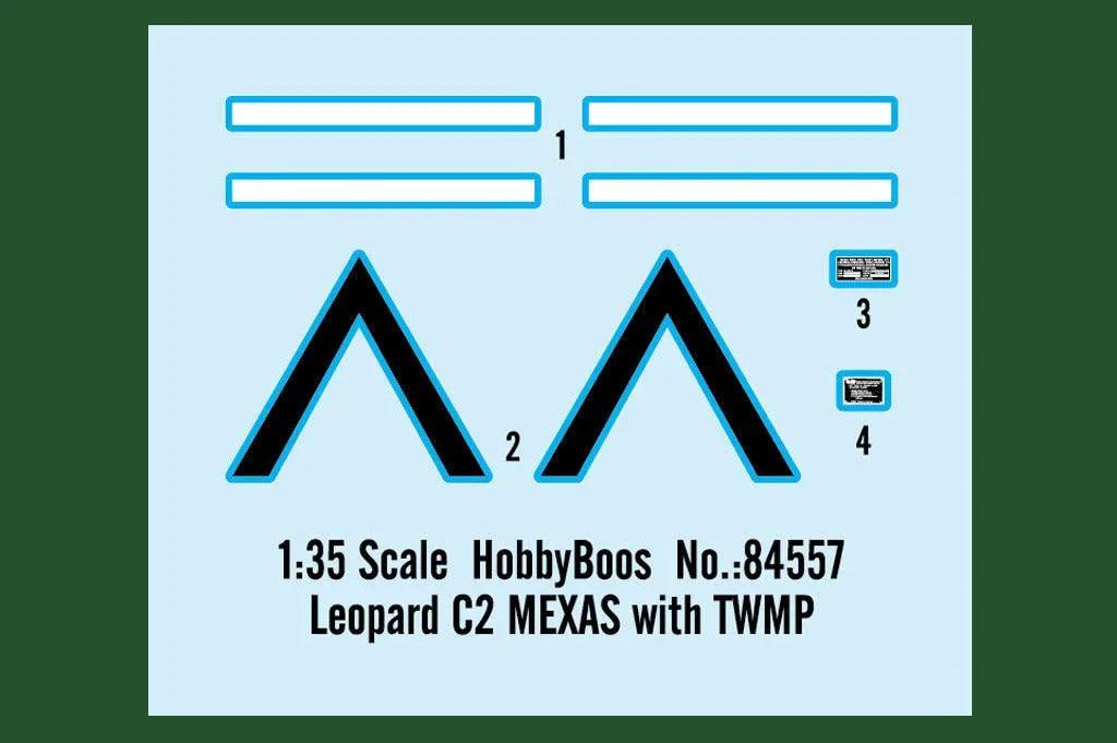 Hobby Boss 84557 Leopard C2 MEXAS with TWMP 1/35 Model Kit - A-Z Toy Hobby