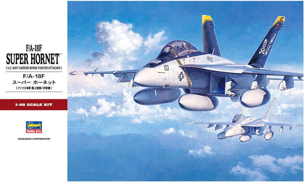Hasegawa 07238 F/A-18F Super Hornet 1/48 Model Kit - A-Z Toy Hobby