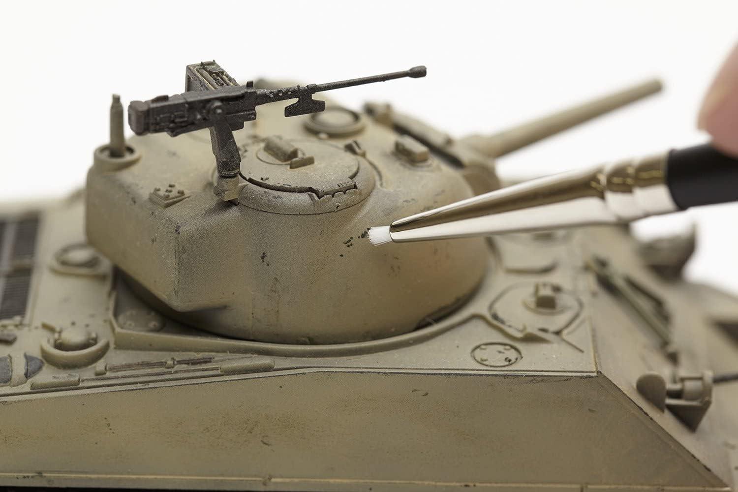 Mr. Hobby MB35 Mr. Weathering Brush Set Extra Small (Soft & Hard) - A-Z Toy Hobby