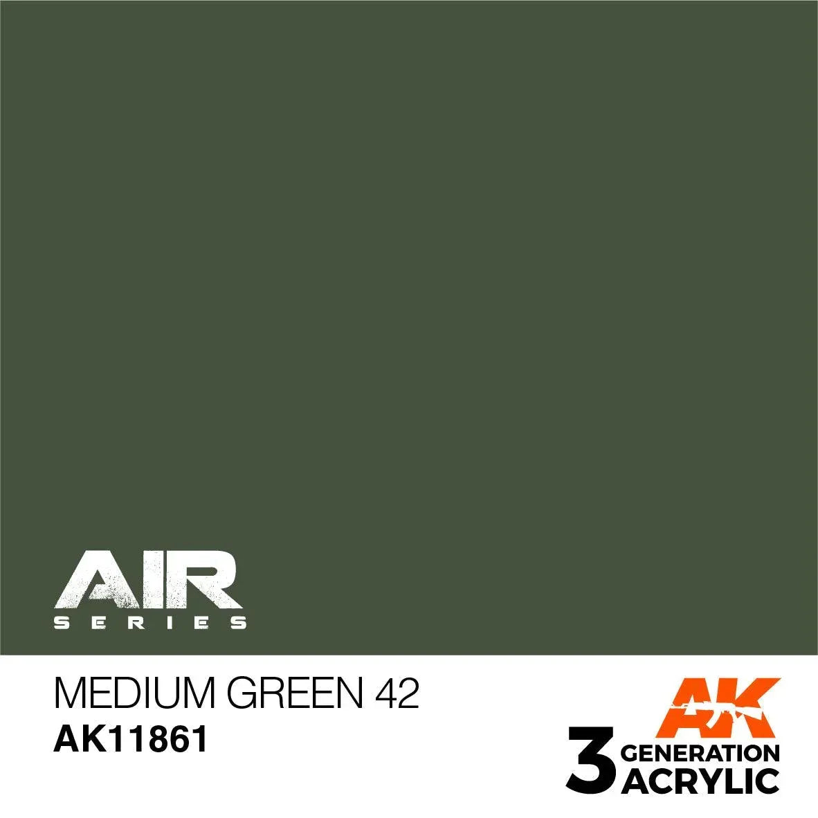 AK Interactive AK11861 3G Air Medium Green 42 Paint 17ml - A-Z Toy Hobby