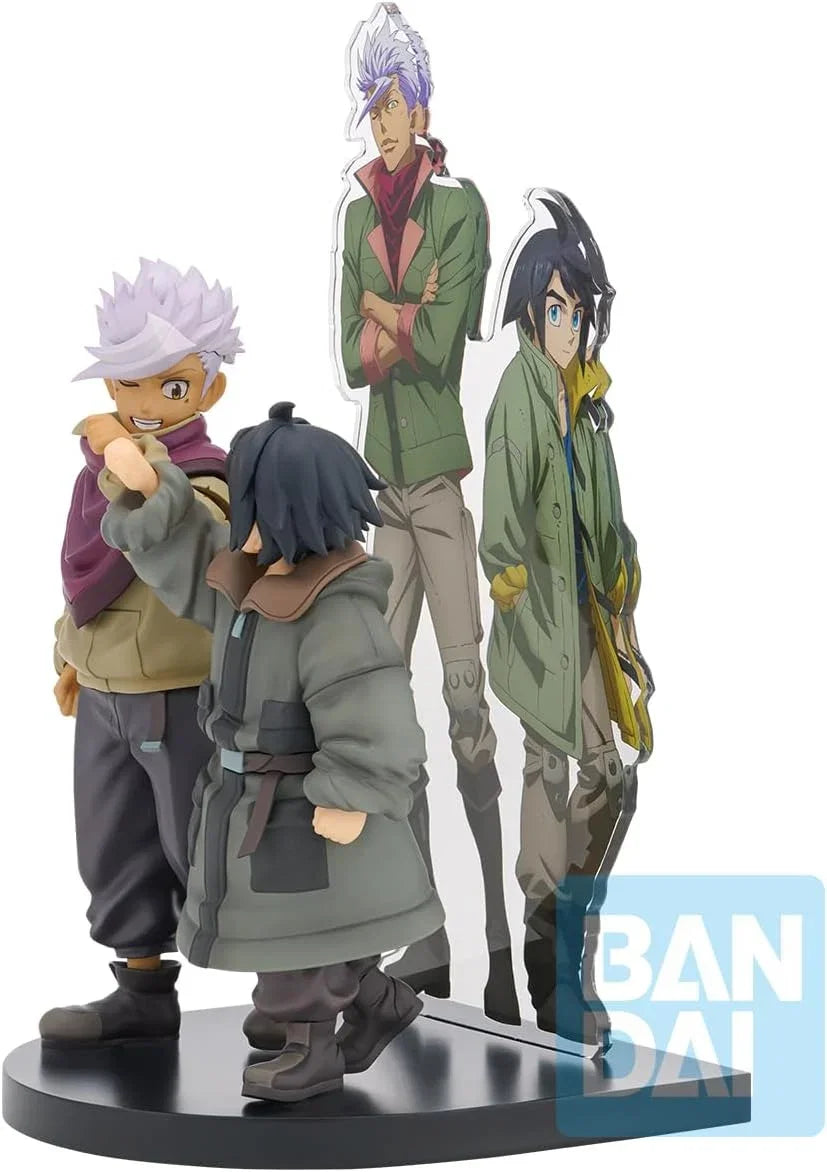 Bandai Augus Mikazuki & Itsuka Orga Iron-Blooded Orphans Bust Bustisan Ichibansho Figure