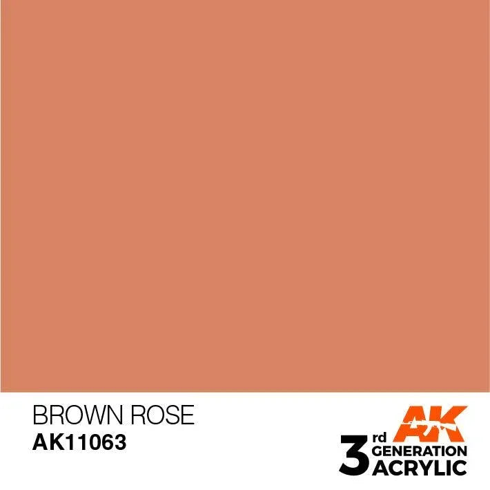 AK Interactive AK11063 3G Brown Rose Acrylic Paint 17ml - A-Z Toy Hobby