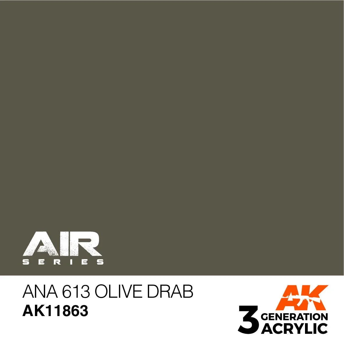 AK Interactive AK11863 3G Air ANA 613 Olive Drab Paint 17ml - A-Z Toy Hobby