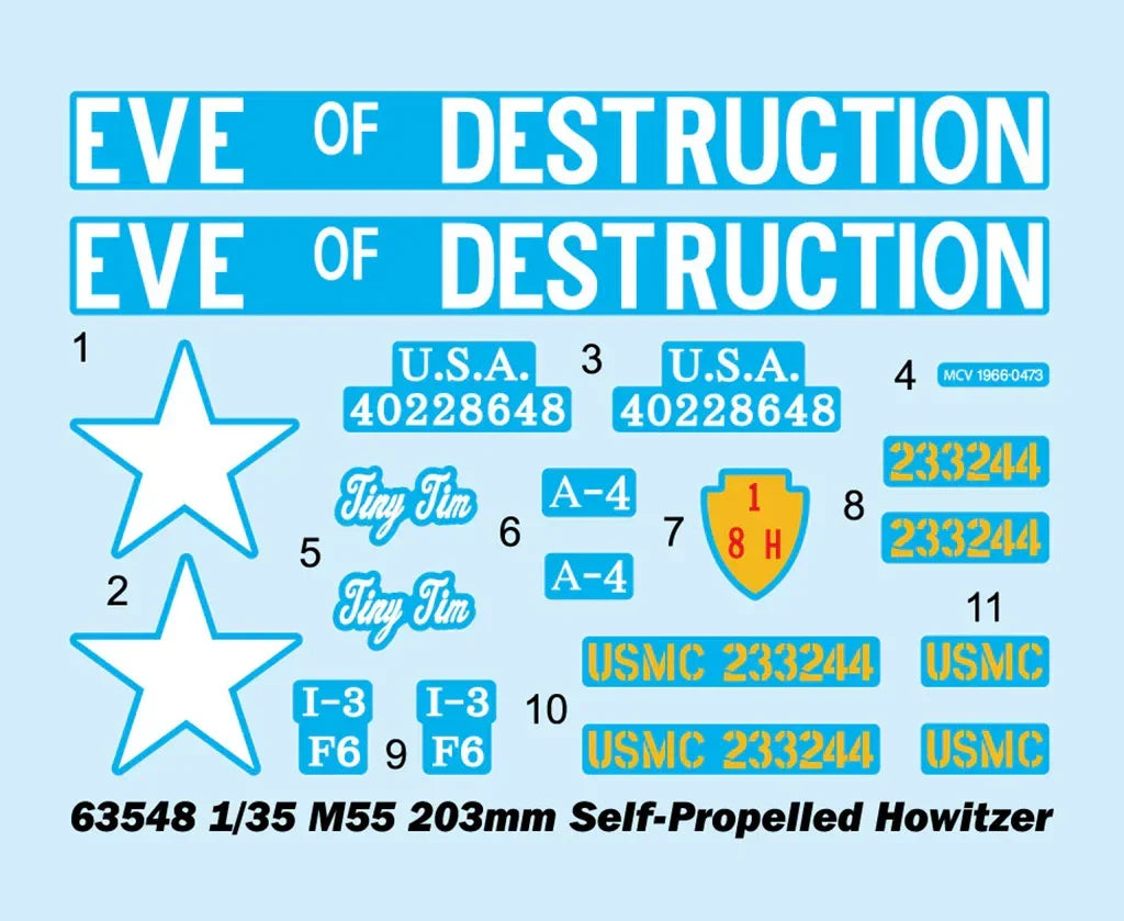 iLoveKit 63548 M55 203mm Self-Propelled Howitzer 1/35 Model Kit - A-Z Toy Hobby