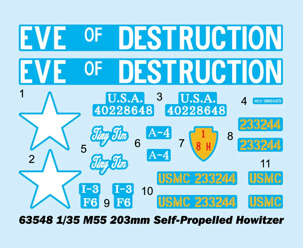iLoveKit 63548 M55 203mm Self-Propelled Howitzer 1/35 Model Kit - A-Z Toy Hobby