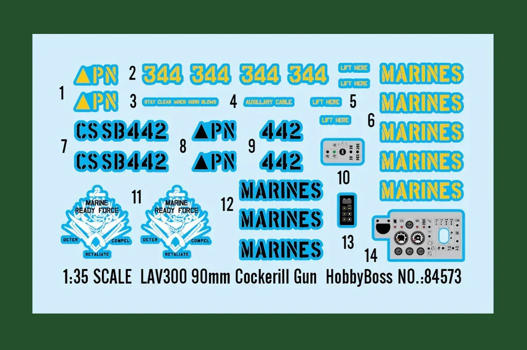 Hobby Boss 84573 LAV300 90mm Cockerill Gun 1/35 Model Kit - A-Z Toy Hobby