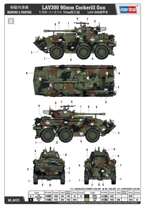 Hobby Boss 84573 LAV300 90mm Cockerill Gun 1/35 Model Kit - A-Z Toy Hobby