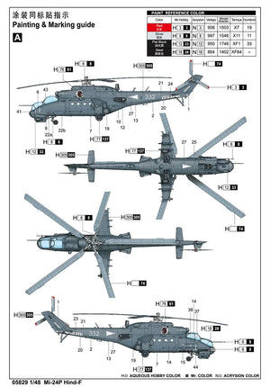 Trumpeter 05829 Mi-24P Hind-F 1/48 Model Kit - A-Z Toy Hobby