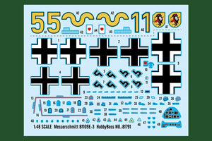Hobby Boss 81791 Messerschmitt Bf109E-3 1/48 Model Kit - A-Z Toy Hobby