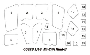 Trumpeter 05828 Mi-24A Hind-B Helicopter 1/48 Model Kit - A-Z Toy Hobby