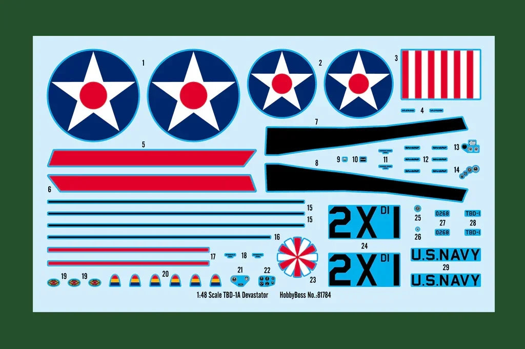 Hobby Boss 81784 TBD-1A Devastator 1/48 Model Kit - A-Z Toy Hobby