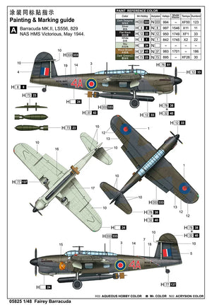 Trumpeter 05825 Fairey Barracuda 1/48 Model Kit - A-Z Toy Hobby