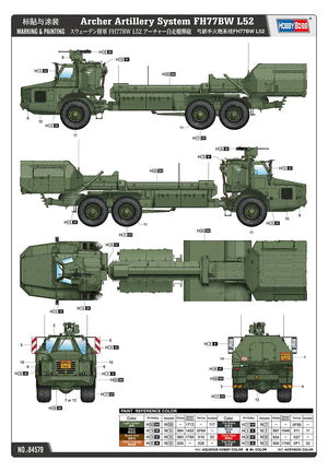 Hobby Boss 84579 Archer Artillery System FH77BW L52 1/35 Model Kit - A-Z Toy Hobby