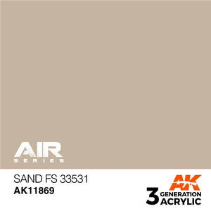 AK Interactive AK11869 3G Air Sand FS 33531 Paint 17ml - A-Z Toy Hobby