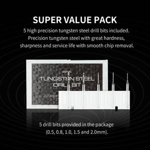 DSPIAE General Purpose Hand Drill Set With 0.5-2.0mm Tungsten Steel Drill Bit PT-HD - A-Z Toy Hobby