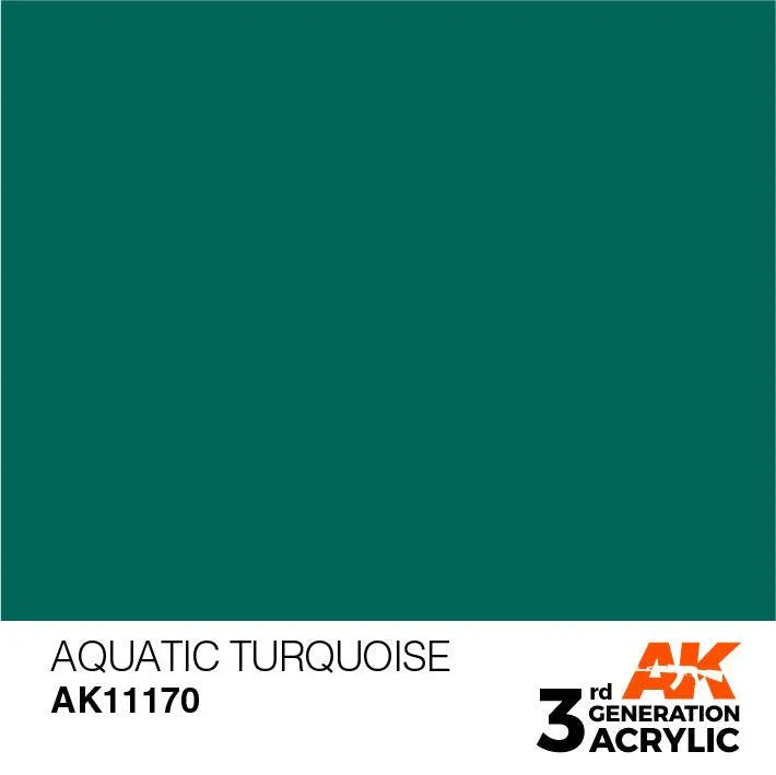AK Interactive AK11170 3G Aquatic Turquoise Acrylic Paint 17ml - A-Z Toy Hobby