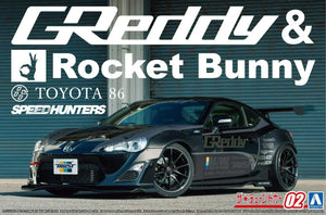 Aoshima 06187 Toyota 1986 12 Greddy & Rocket Bunny Volk Racing Ver. 1/24 Model Kit - A-Z Toy Hobby