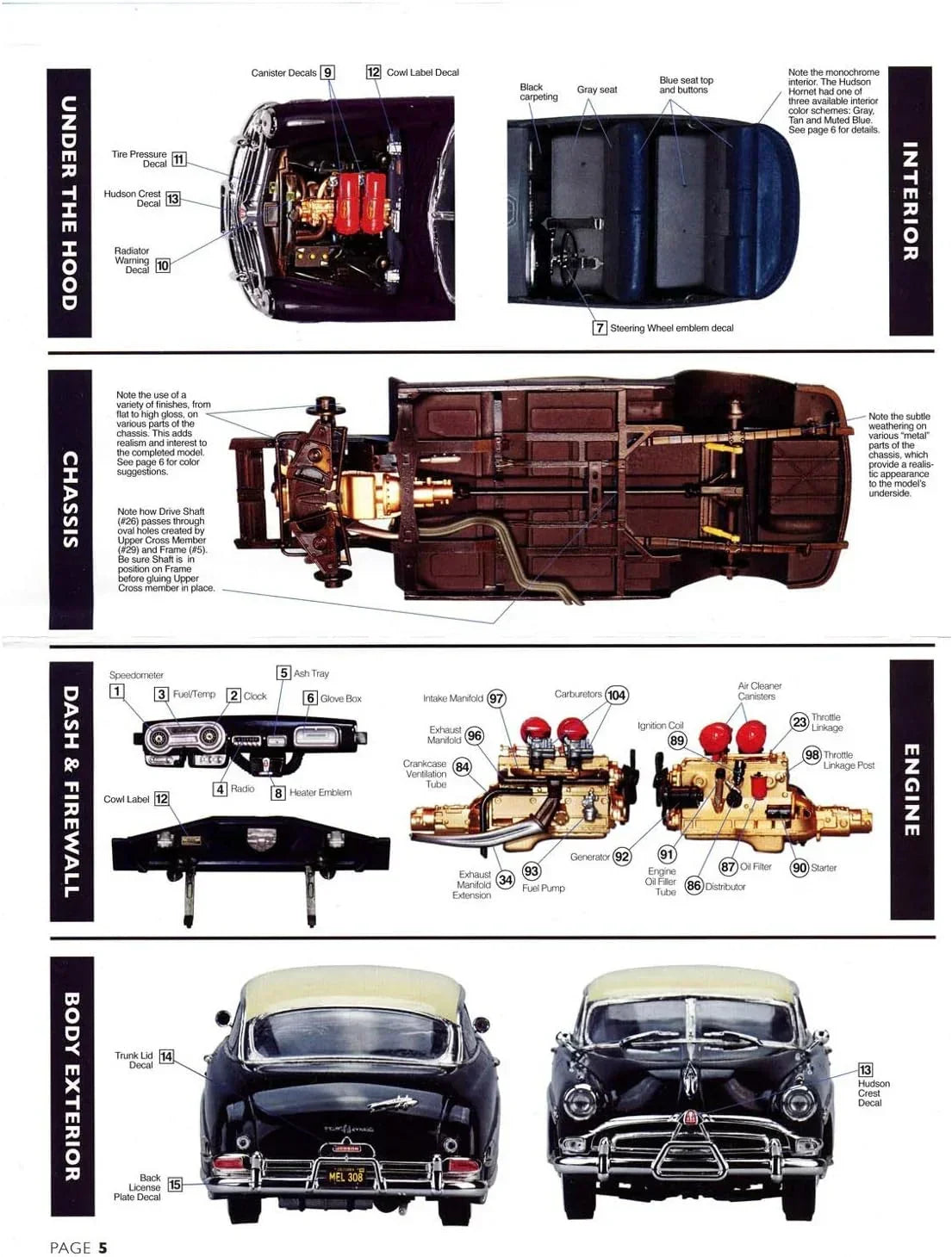 Moebius 1216 1952 Hudson Hornet Mel's Drive-in 1/25 Model Kit