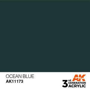 AK Interactive AK11173 3G Ocean Blue Acrylic Paint 17ml - A-Z Toy Hobby