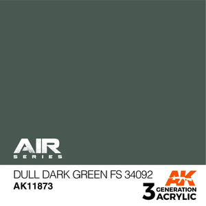 AK Interactive AK11873 3G Air Dull Dark Green FS 34092 Paint 17ml - A-Z Toy Hobby