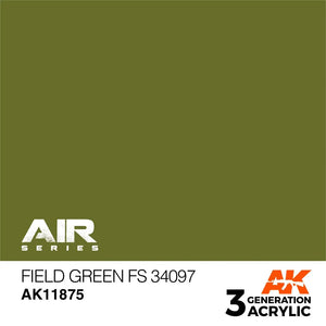AK Interactive AK11875 3G Air Field Green FS 34097 Paint 17ml - A-Z Toy Hobby