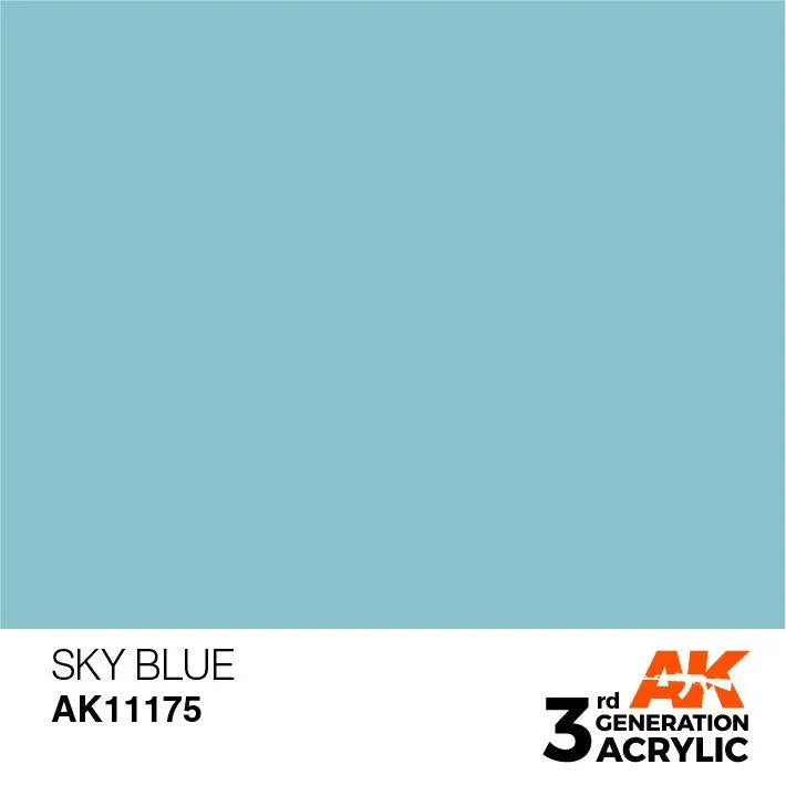 AK Interactive AK11175 3G Sky Blue Acrylic Paint 17ml - A-Z Toy Hobby