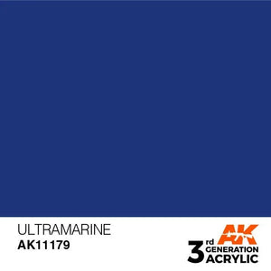 AK Interactive AK11179 3G Ultramarine Acrylic Paint 17ml - A-Z Toy Hobby