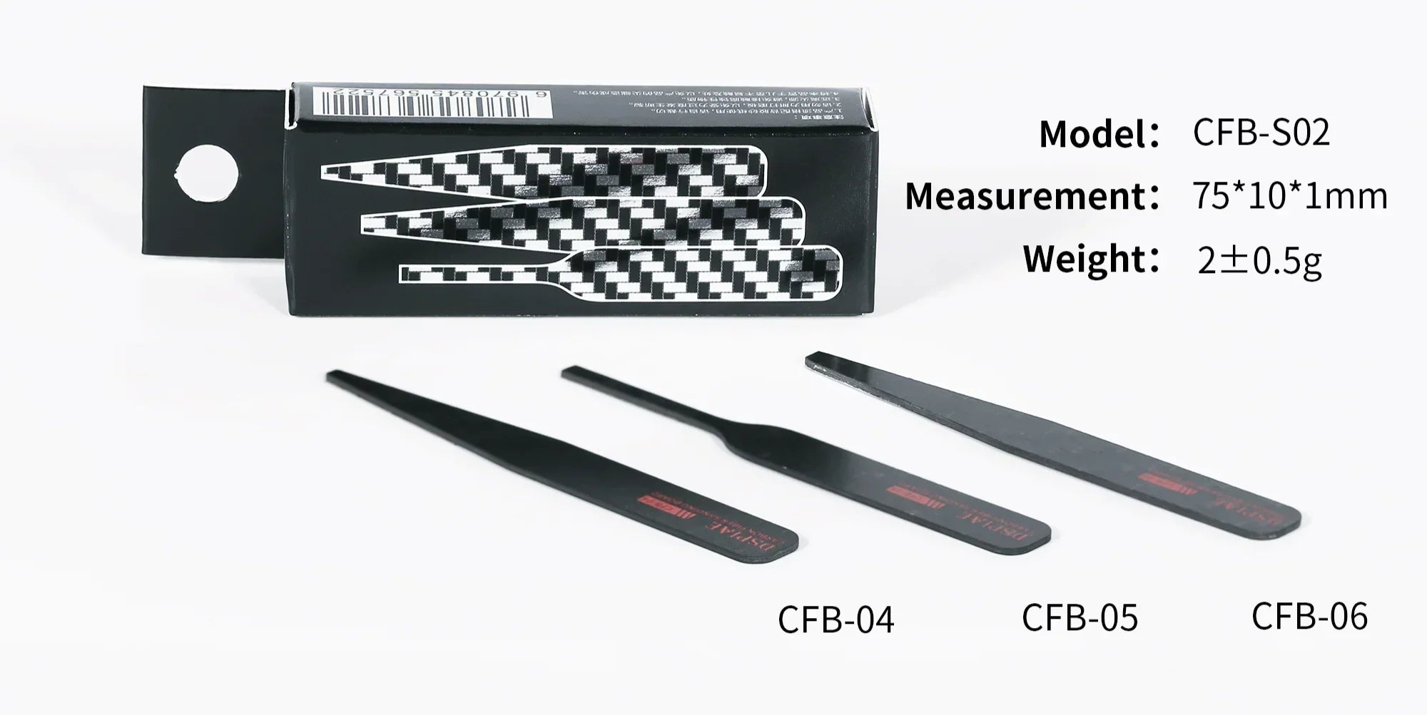 DSPIAE Irregular Carbon Fiber Sanding Stick CFB-S02 (3pcs) - A-Z Toy Hobby