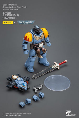Joy Toy Warhammer 40K Space Wolves Claw Pack Brother Torrvald 1/18 Action Figure - A-Z Toy Hobby