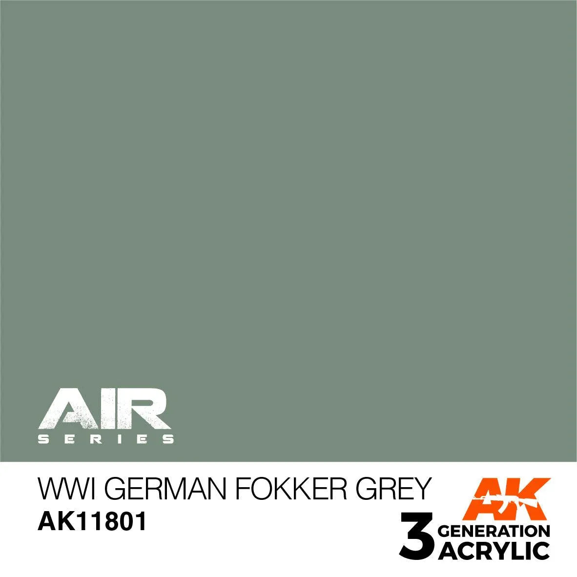 AK Interactive AK11801 3G Air WWI German Fokker Grey Paint 17ml - A-Z Toy Hobby