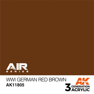 AK Interactive AK11805 3G Air WWI German Red Brown Paint 17ml - A-Z Toy Hobby