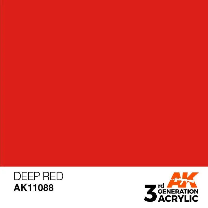 AK Interactive AK11088 3G Deep Red Acrylic Paint 17ml - A-Z Toy Hobby