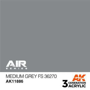 AK Interactive AK11886 3G Air Medium Gray FS 36270 Paint 17ml - A-Z Toy Hobby