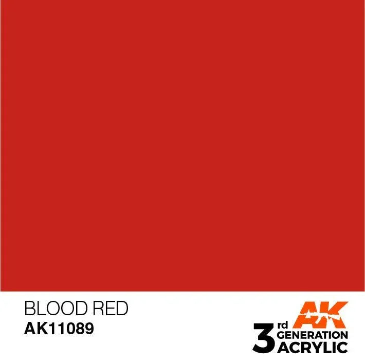 AK Interactive AK11089 3G Blood Red Acrylic Paint 17ml - A-Z Toy Hobby