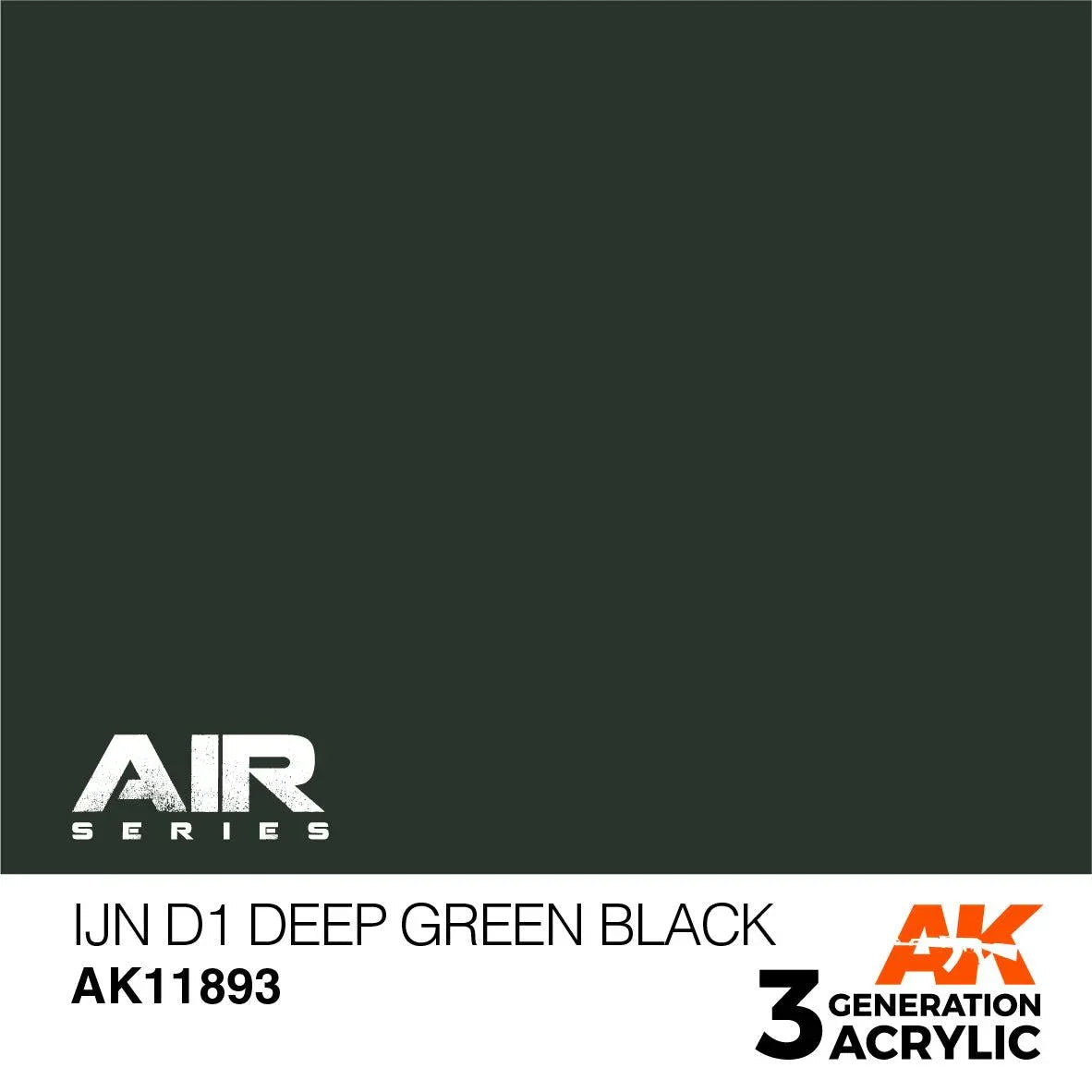 AK Interactive AK11893 3G Air IJN D1 Deep Green Black Paint 17ml - A-Z Toy Hobby
